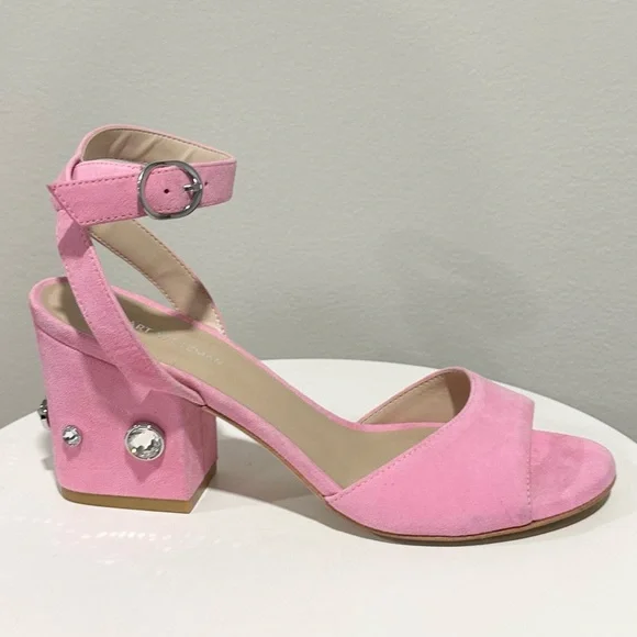 🌹STUART WEITZMAN 🌹 Allshine 75 Crystal-Embellished Suede Sandals Size: 6B - Picture 3 of 10